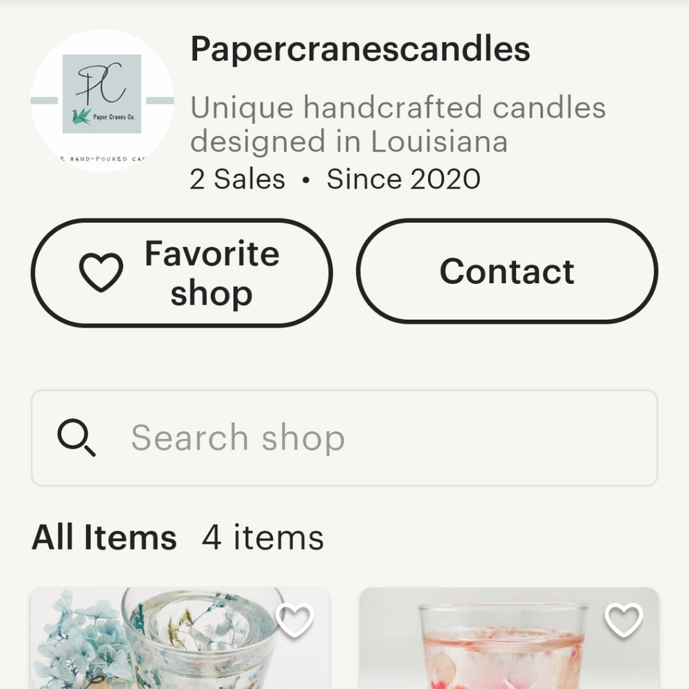 Paper Cranes Candle customized unique candles
